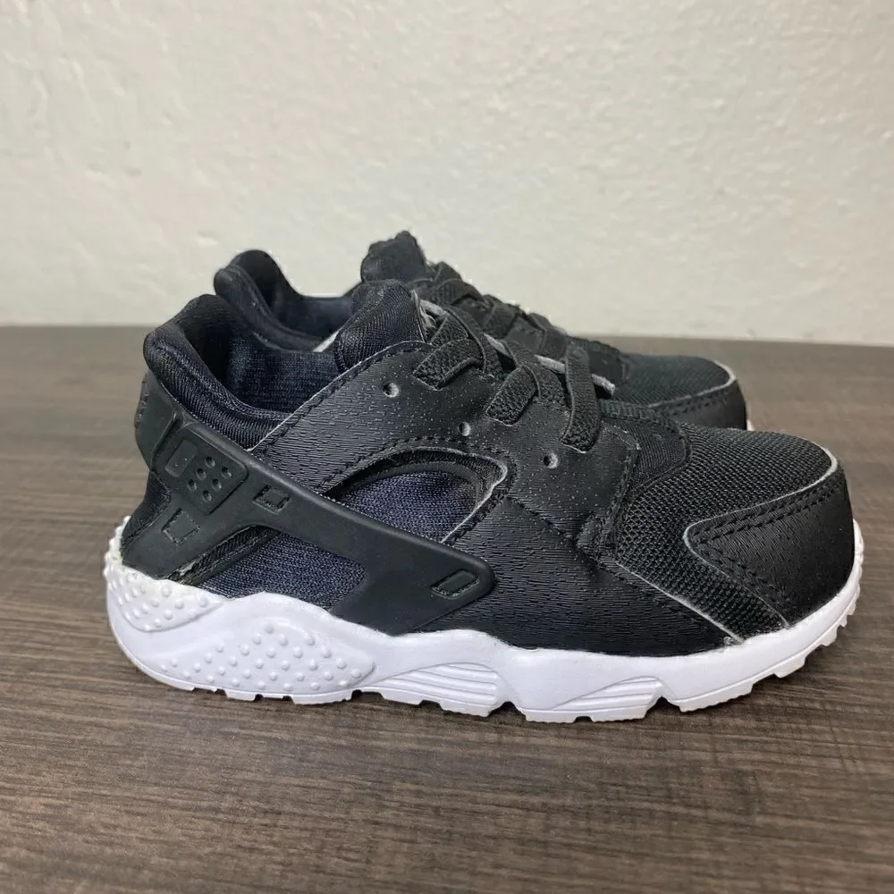 Toddler Nike Huaraches Run (TD) Black Sneakers, Size 7C #704950-011